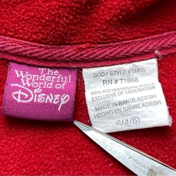 Wonderful World Of Disney Winnie the Pooh 1/4 Zip Fleece Pullover Size  Small - Picture 3 of 8